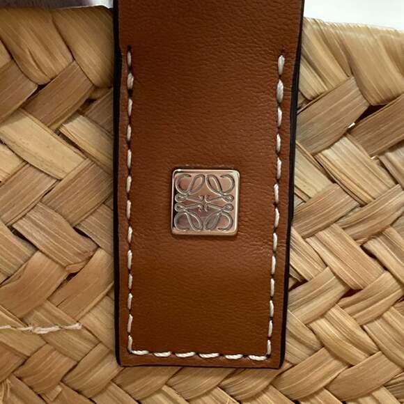 LOEWE Anagram Leather Patch Handbag/Basket Bag, Small, 327.02.S93, Brown, Wom... - Picture 9 of 14